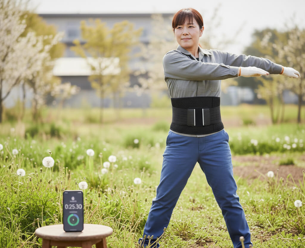 「準備運動」と「タイマー」は絶対！腰を守る基本ルール