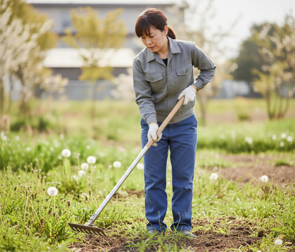 立ったまま使える長柄・テコ式ツール