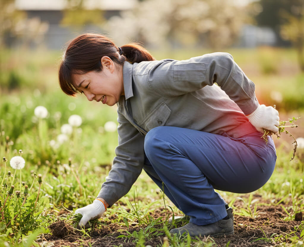 なんで草むしりって、こんなに腰に来るの