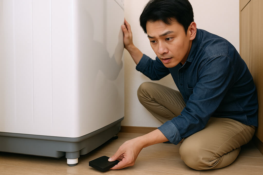 洗濯機用防振ゴムやマットの定期的なメンテナンス方法、正しい設置位置の確認、建物の構造に応じた対策のコツ。