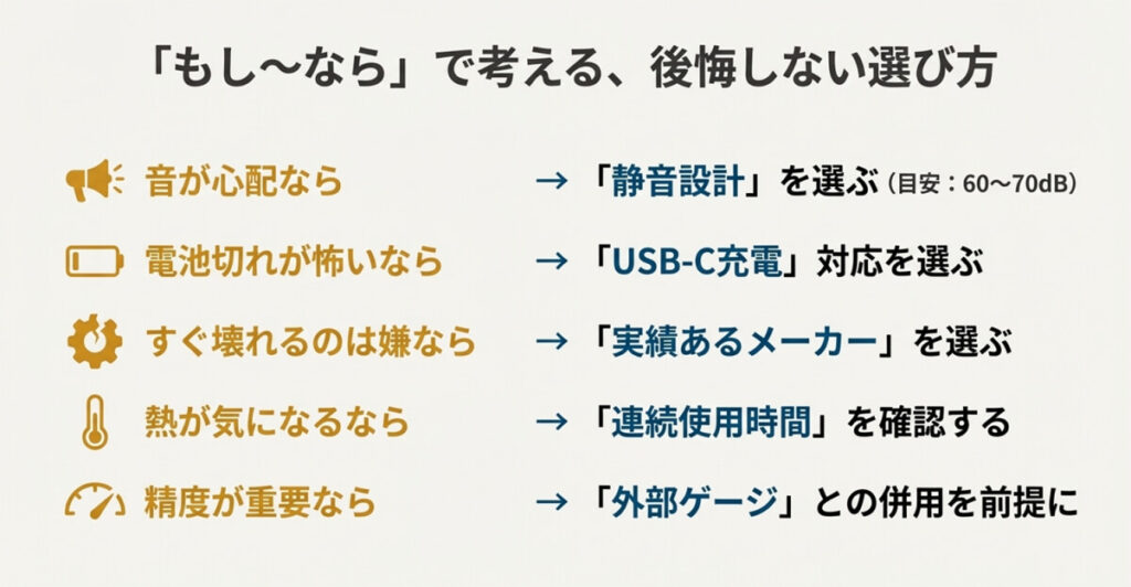 デメリットを知ることが失敗を防ぎ、最高の選び方への近道になることを示す導入図