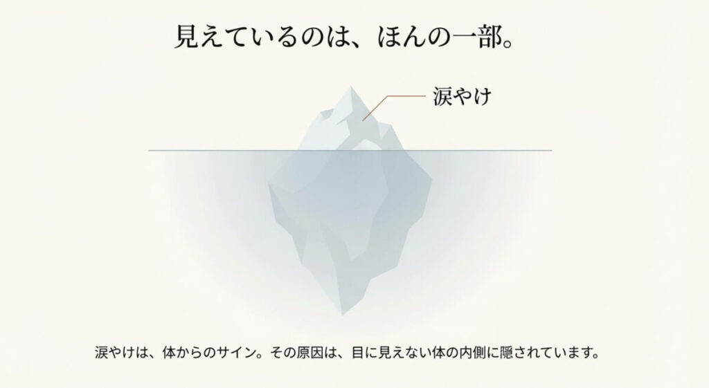 「見えているのは、ほんの一部。涙やけは体からのサイン