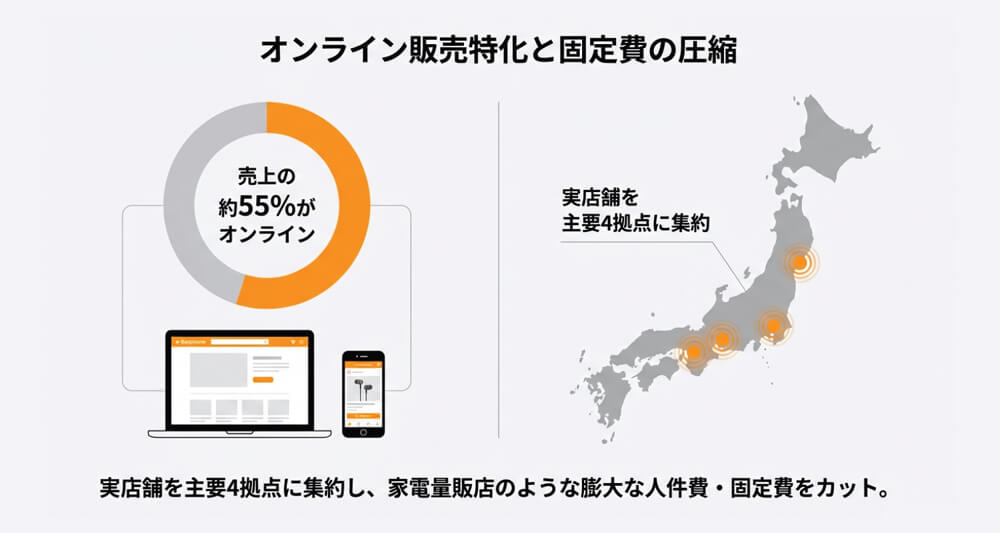 オンライン販売比率の高さの画像