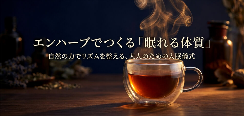 エンハーブでつくる「眠れる体質」というタイトルと、自然の力でリズムを整える