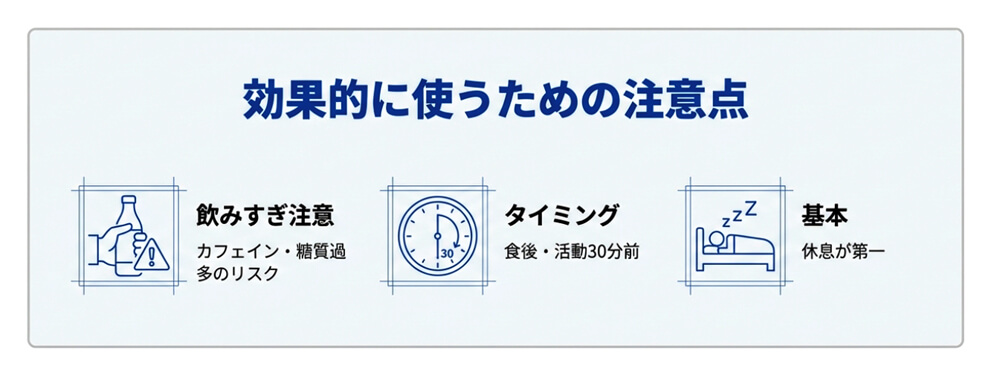 効果的に使うための注意点の画像