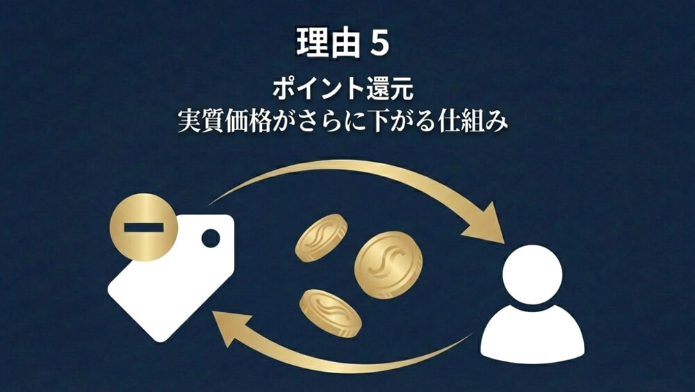 ポイント還元による実質価格の低下